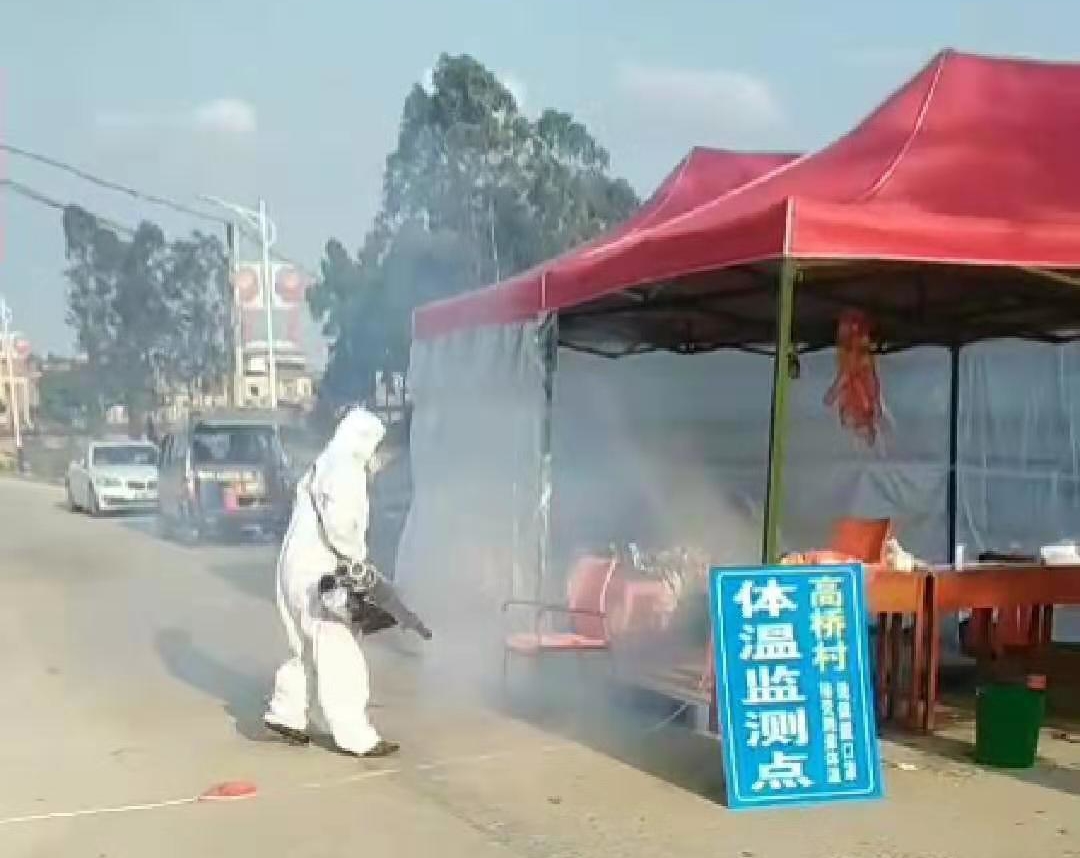 在各点消毒