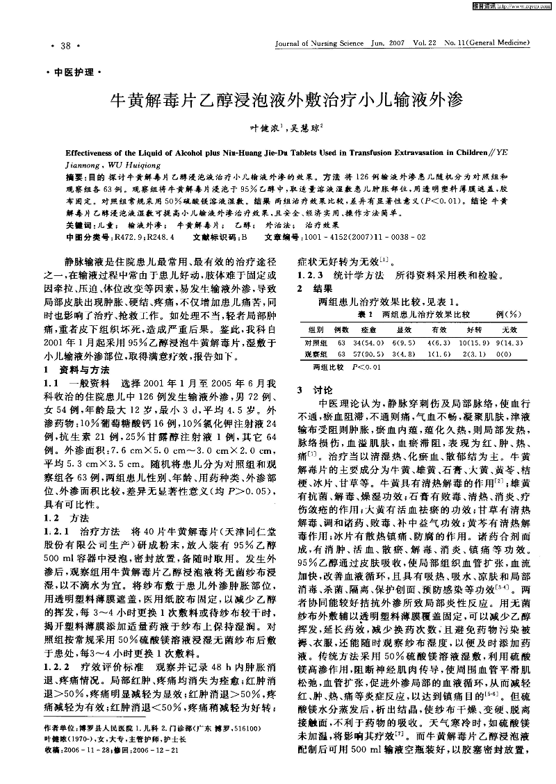 牛黄解毒片乙醇浸泡液外敷治疗小儿输液外渗-图片-0.jpg