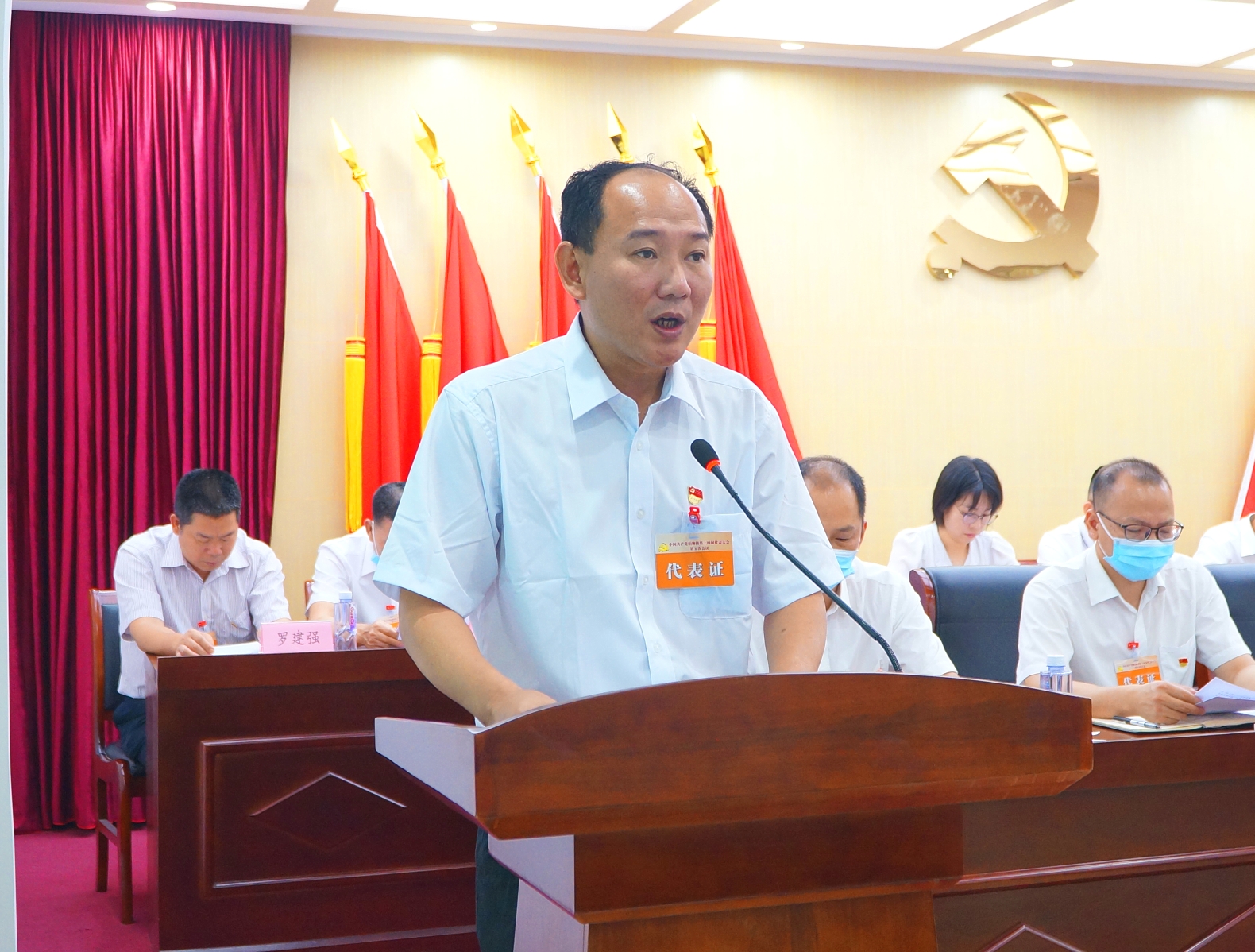 陈湘书记向大会作工作报告